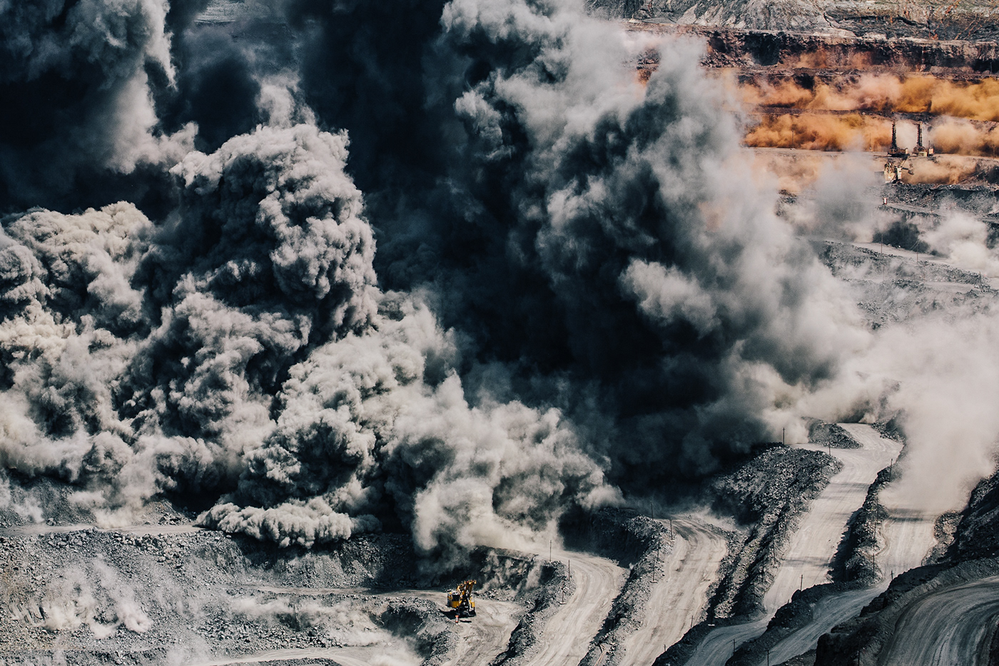 explosion Iron ore mining iron mine ГОК Landscape photo graphics