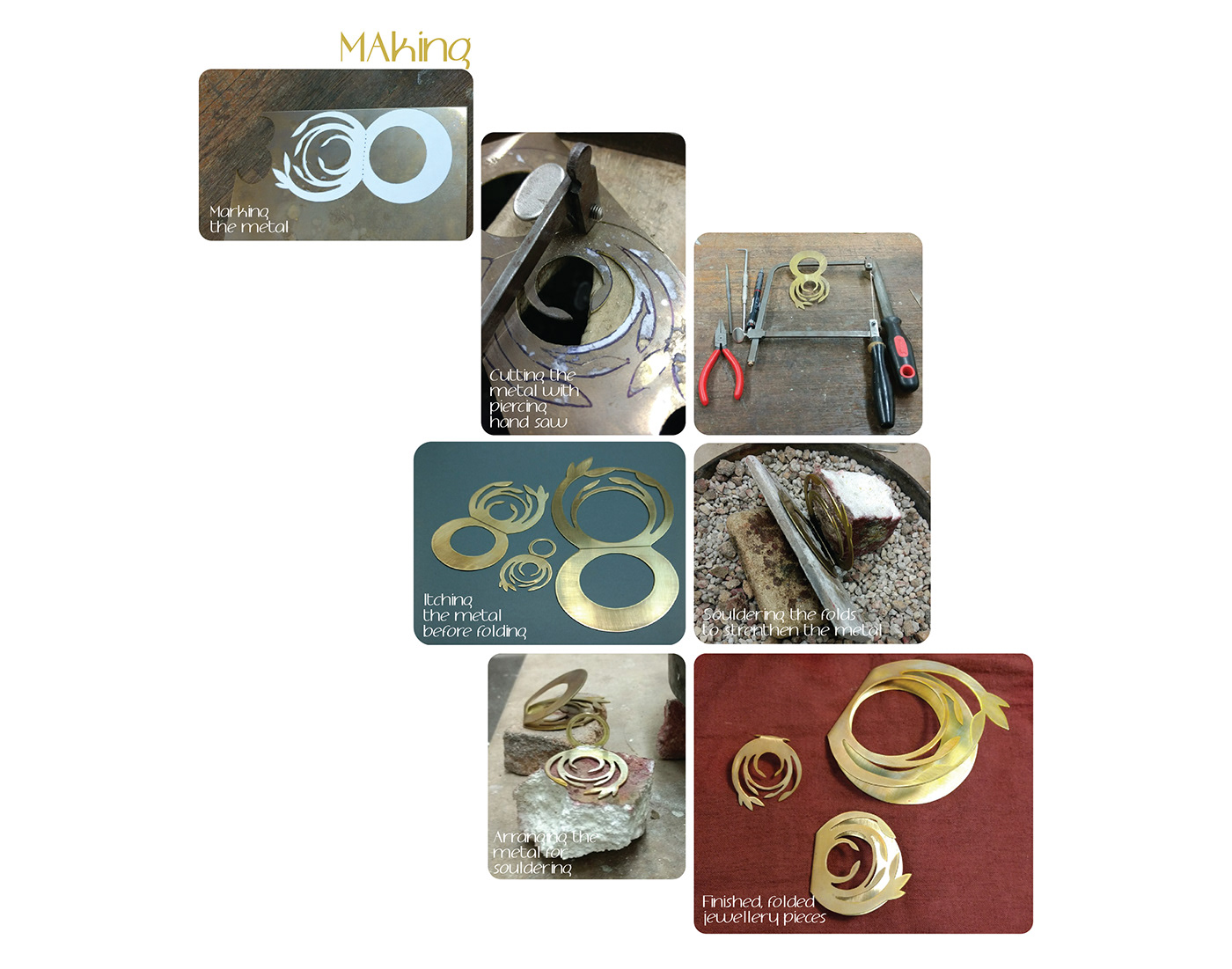 jewelry Handmade Jewelry fashion jewelry Runaway brass metal bending Leaf inspiration