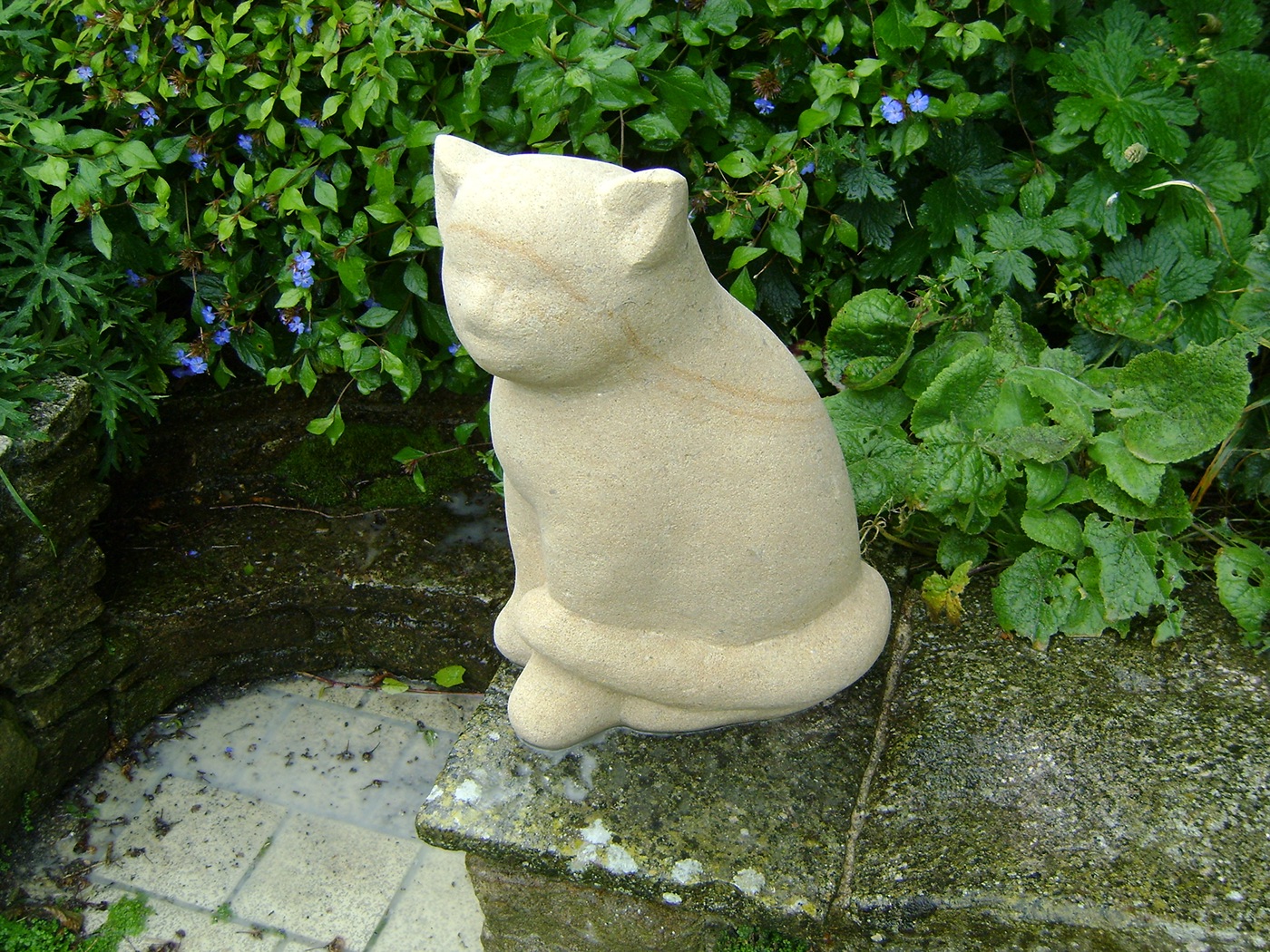 sculpture Cat animal Pet home garden stone stonecarving Love