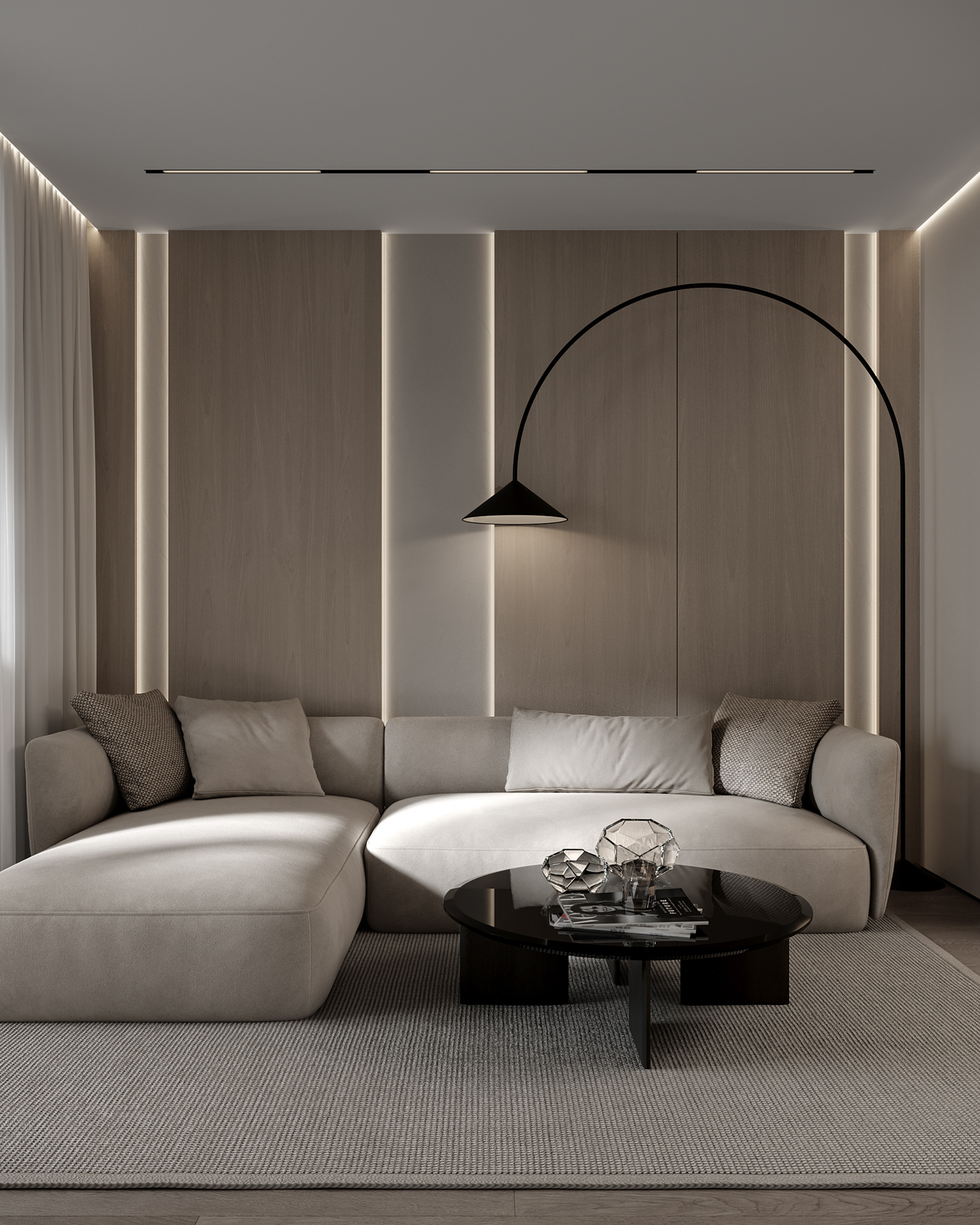 bed interior design  visualization 3ds max corona modern master bedroom minimal Minotti luxury