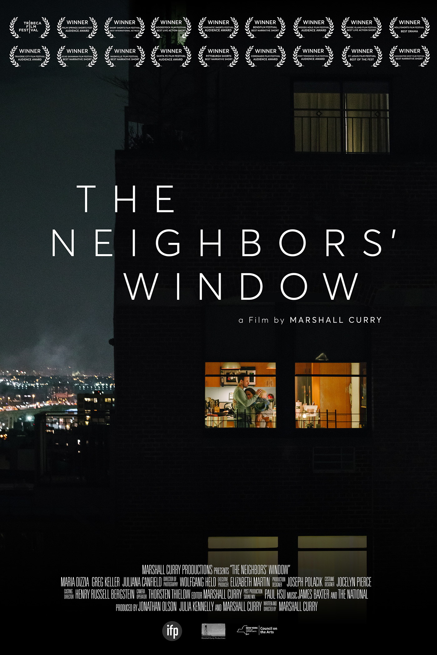 movie poster Oscar Nominee typography   short film movie neighbors window