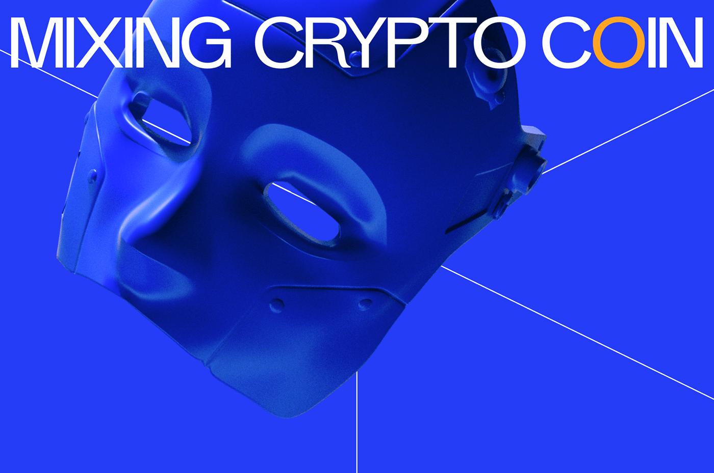 3D blockchain CGI coin crypto landing page logo Render site Website Design
