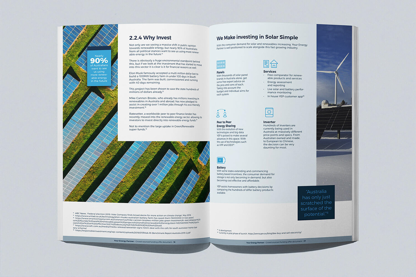 a4 Australia brochure corporate document energy Graphs grid solar table