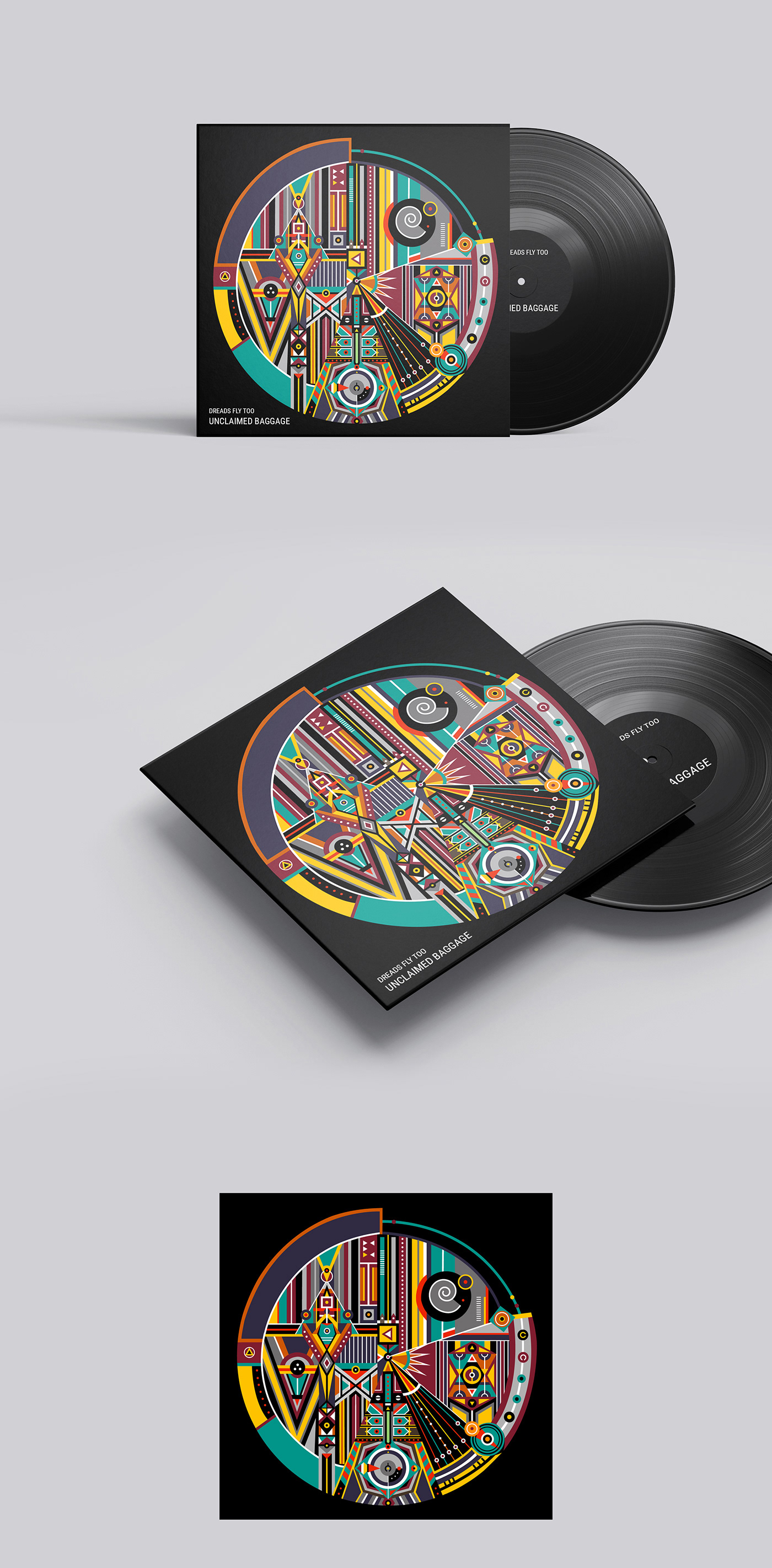almum cd cover ornament Mandala geometric Vinyl Cover music band rock