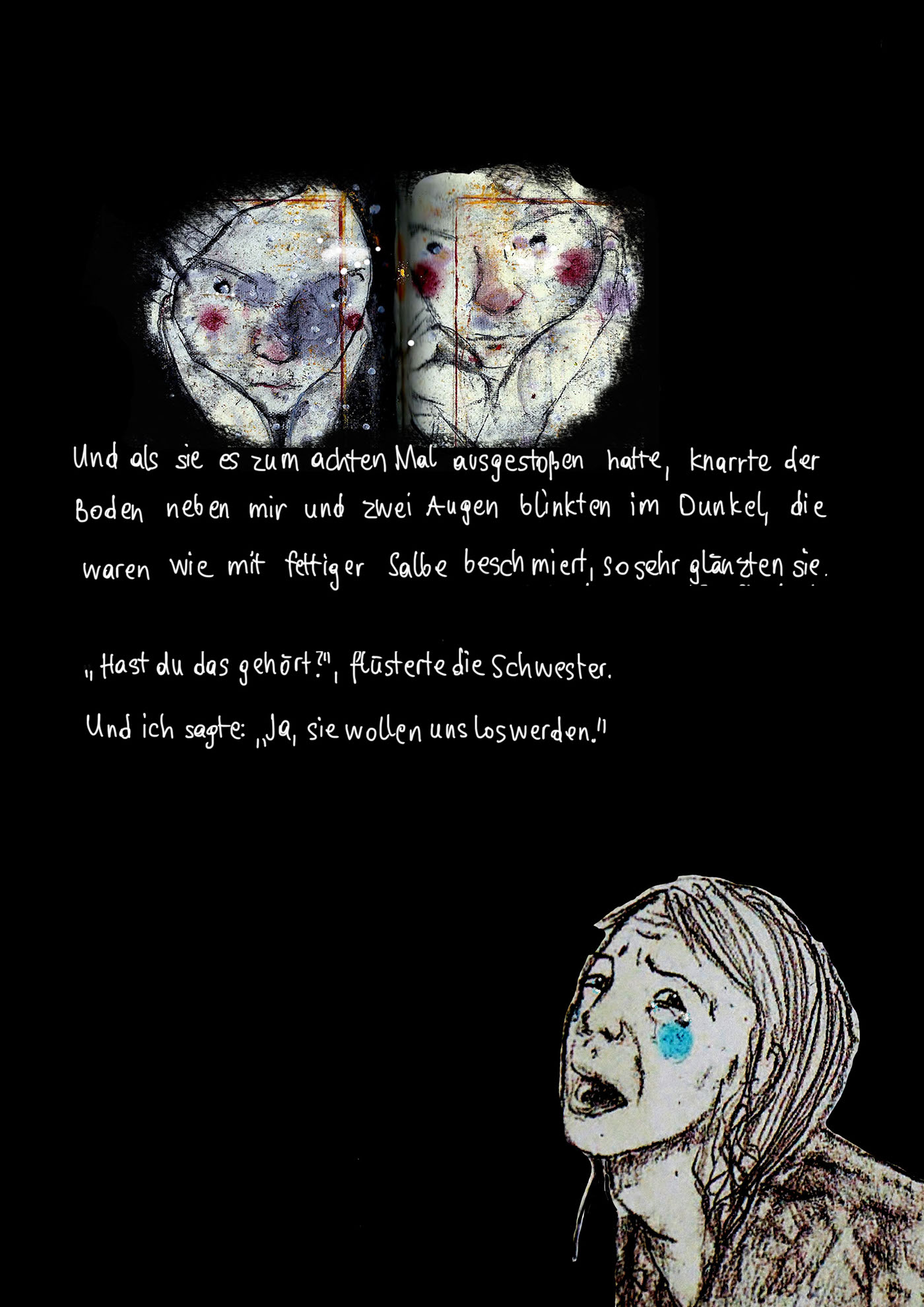 olivia weiss fairy tale Holzung constantin göttfert Taube forest Hänsel und Gretel märchen pigeon Drawing  comic art Kunstcomic Graphic Novel