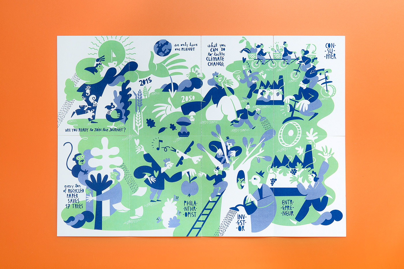 climate change active philanthropy visual map storytelling   postcards ILLUSTRATION  beyond philanthropy