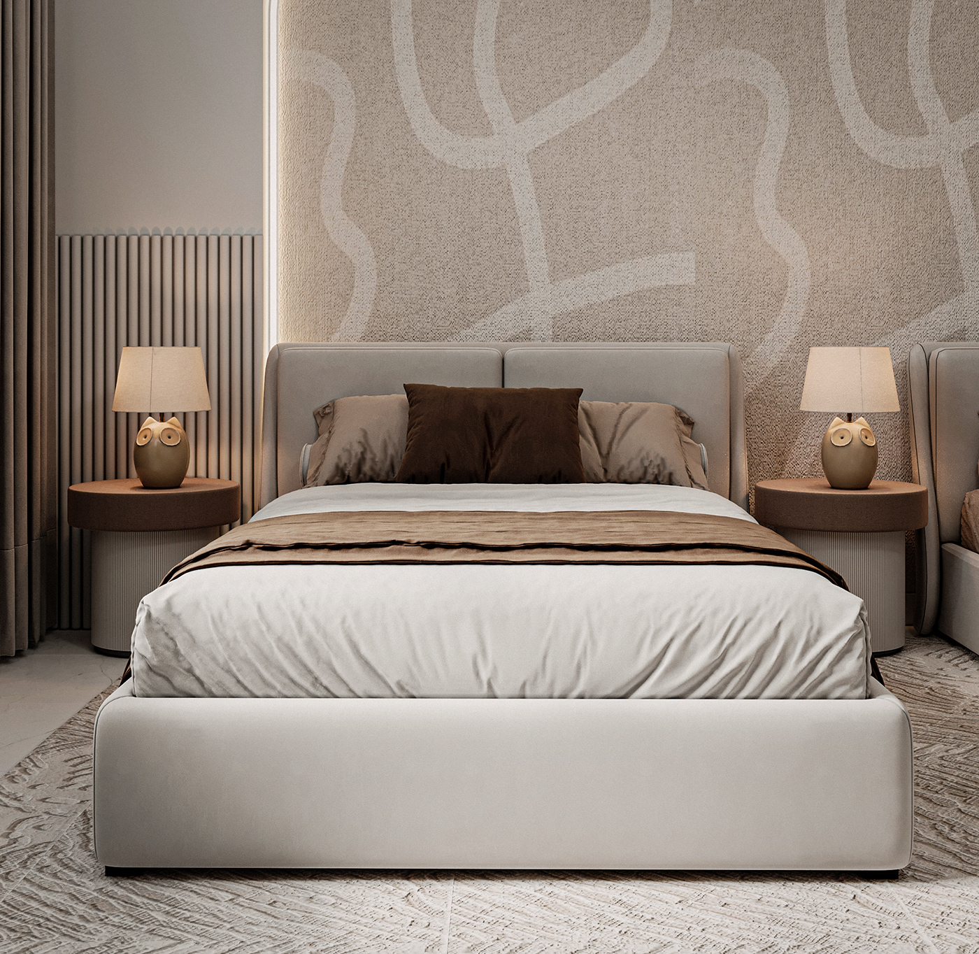 furniture 3D visualization architecture interior design  modern corona 3ds max Render decoration