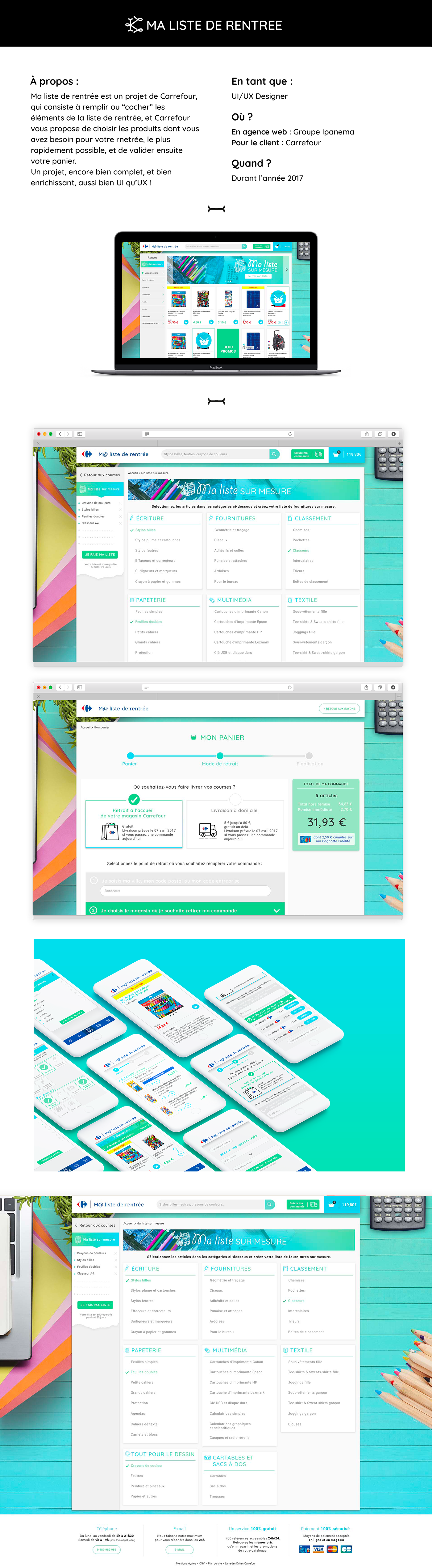 ui design UX design UI/UX Design back to school school Ecommerce Website Carrefour