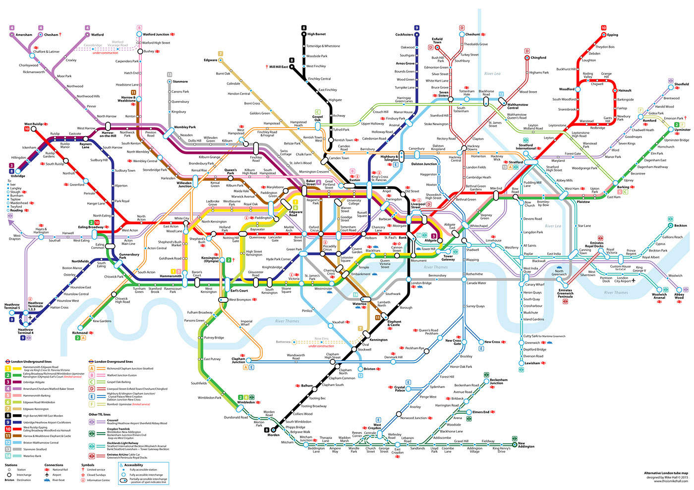 Alternative 2015 Tube Map Design on Behance