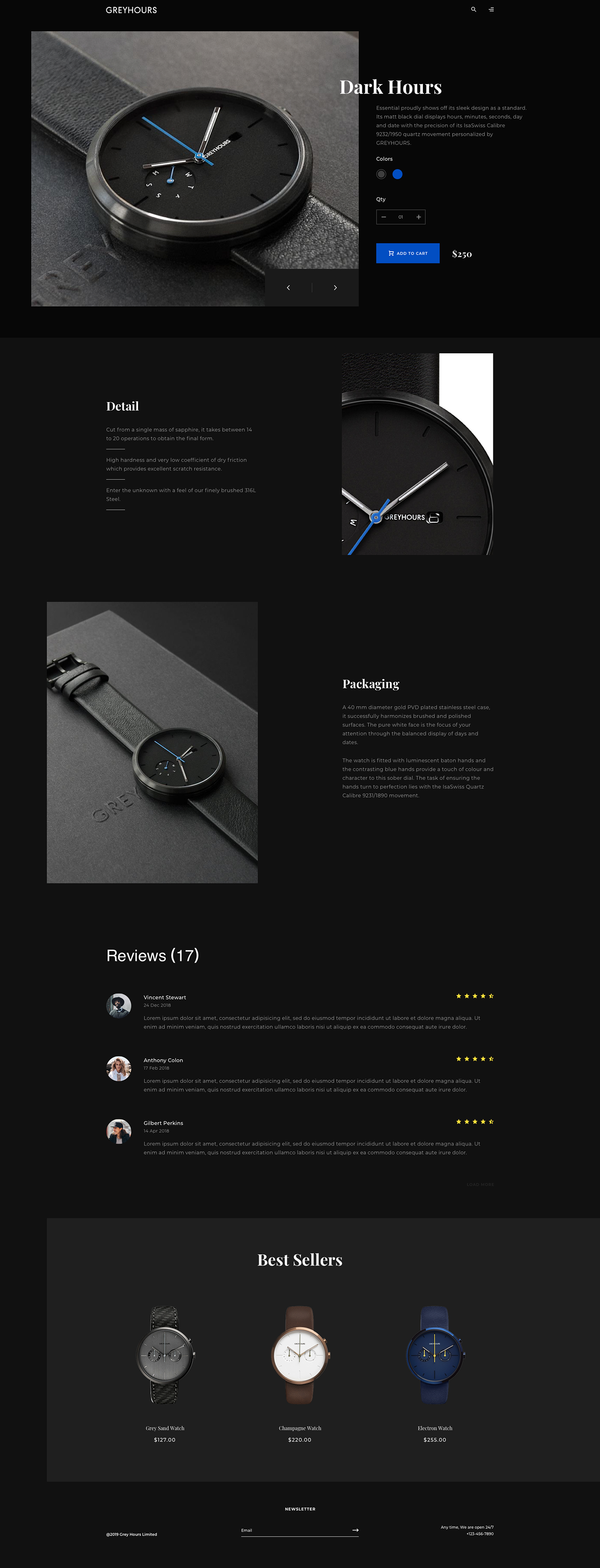 clean concept design greyhours typography   watch watch design Website UI ux
