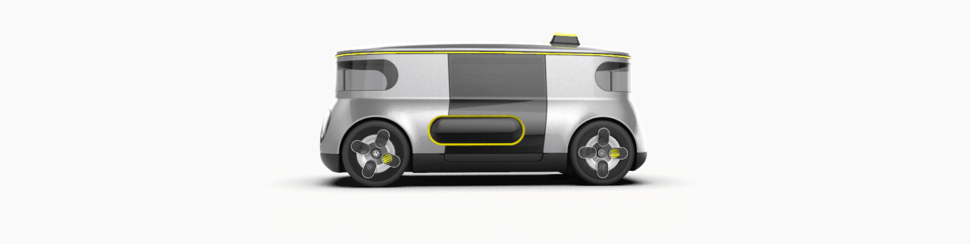 Automotive design Autonomous vehicle Car Sharing efficiency industrial design  product design  sketch Transportation Design car design rendering