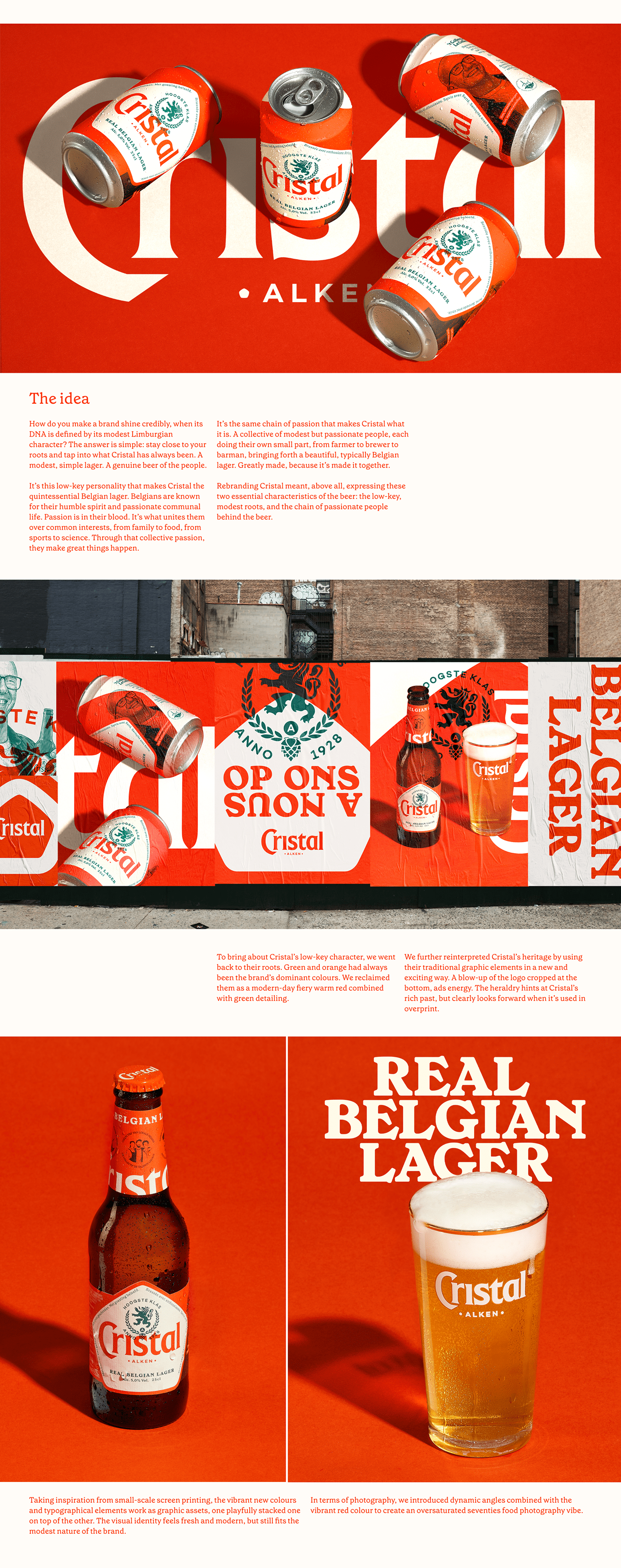 beer belgian bottle branding  can cristal lager Packaging rebranding