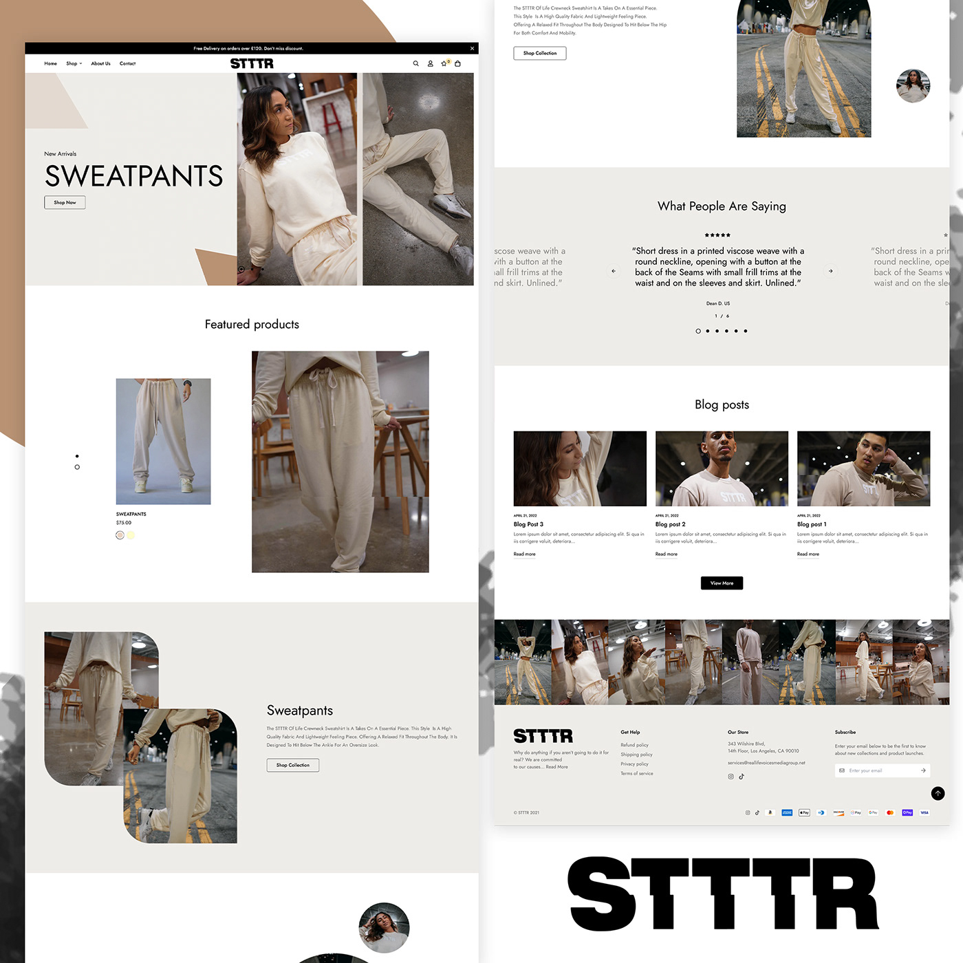 Website design we design sweatpants