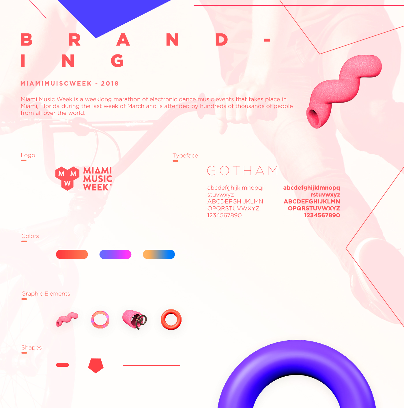 branding  cinema4d Candy design art direction  motion design miami Music Festival surreal typography  