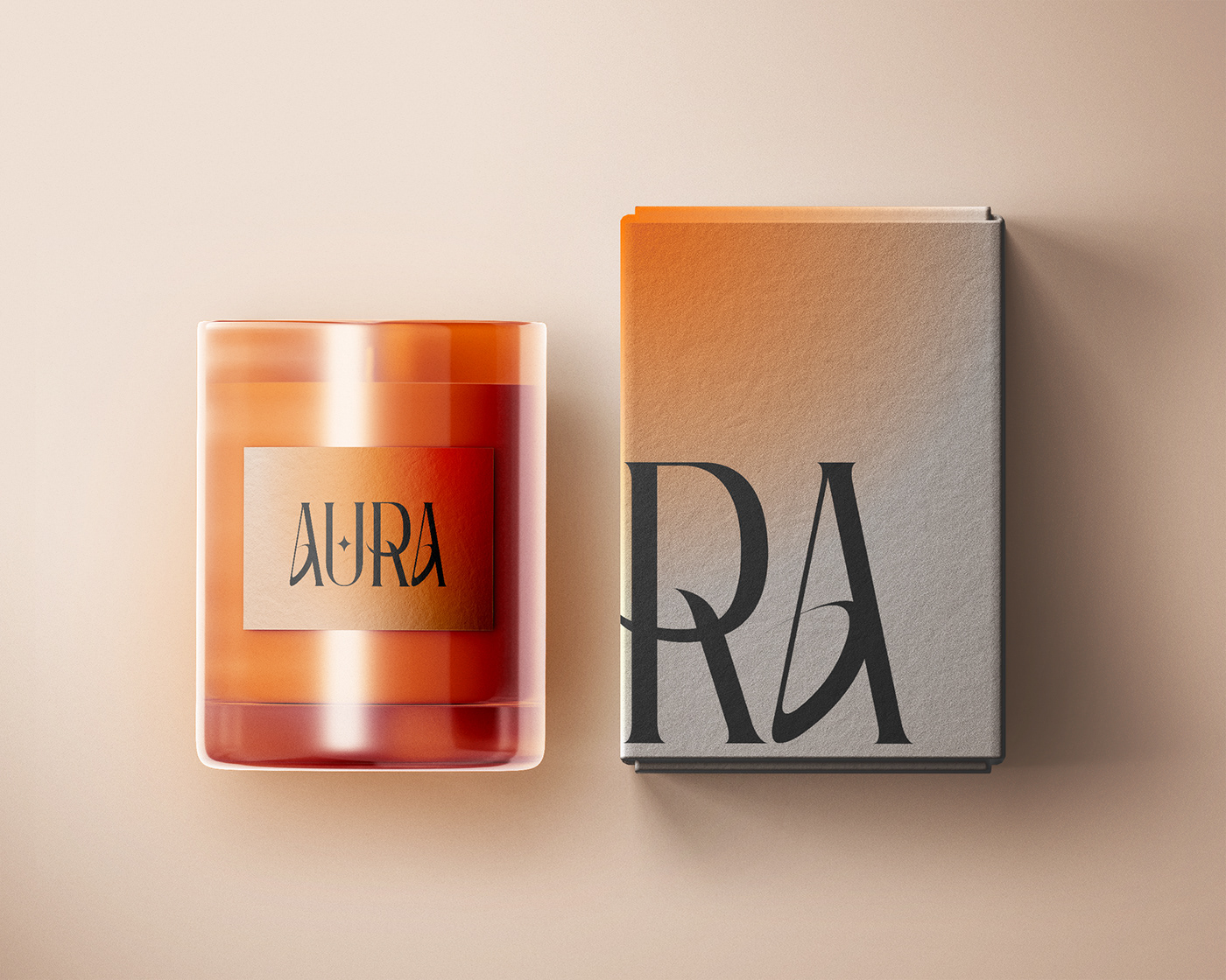 Aura brand brand identity candle identity Logo Design Packaging typography   visual visual identity
