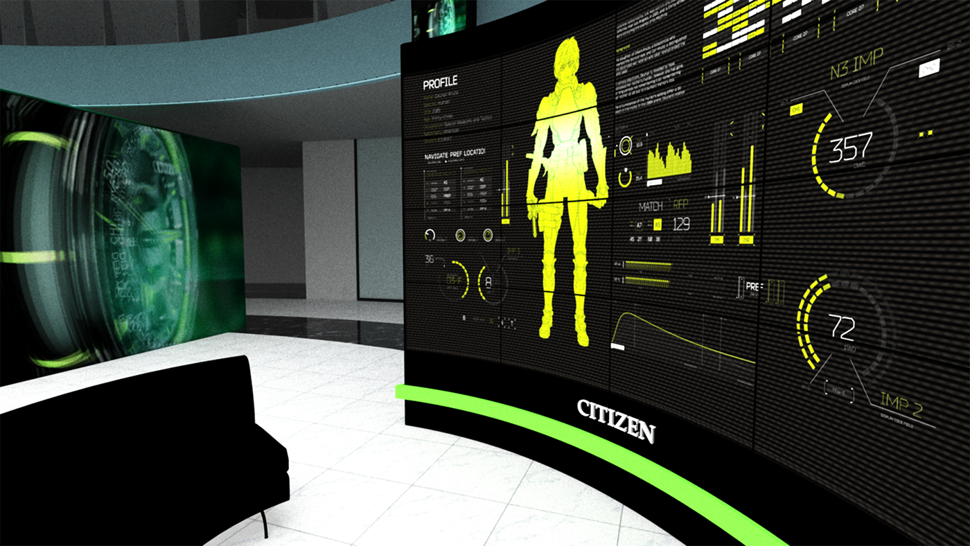 Appleseed XIII citizen eco drive satellite wave dubai mall Deunan Knute Exhibition Design  Event Design