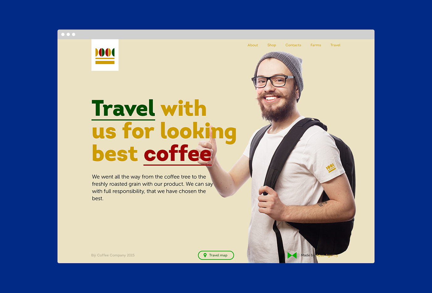 Website design Coffee brand UI ux creative interface design