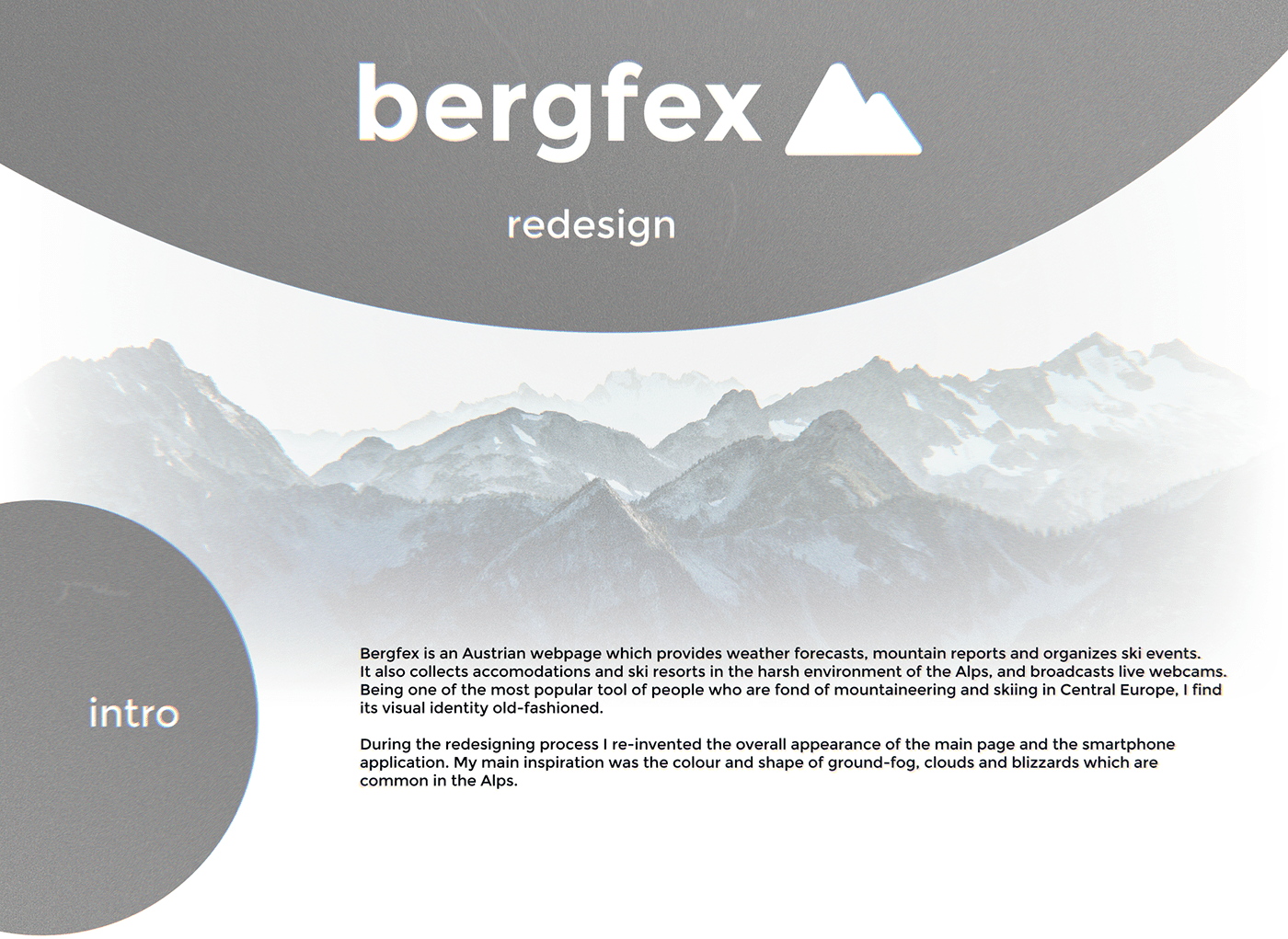 Web Design  UI/UX visual identity mountain weather bergfex Austrian app design redesign Responsive