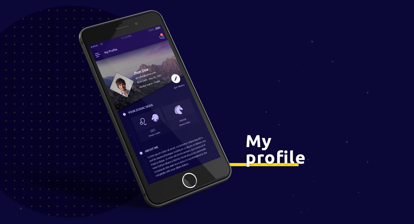 Mobile app dating app UI&UX   concept design user interface user experience purple theme purple app design purple design mobile app design