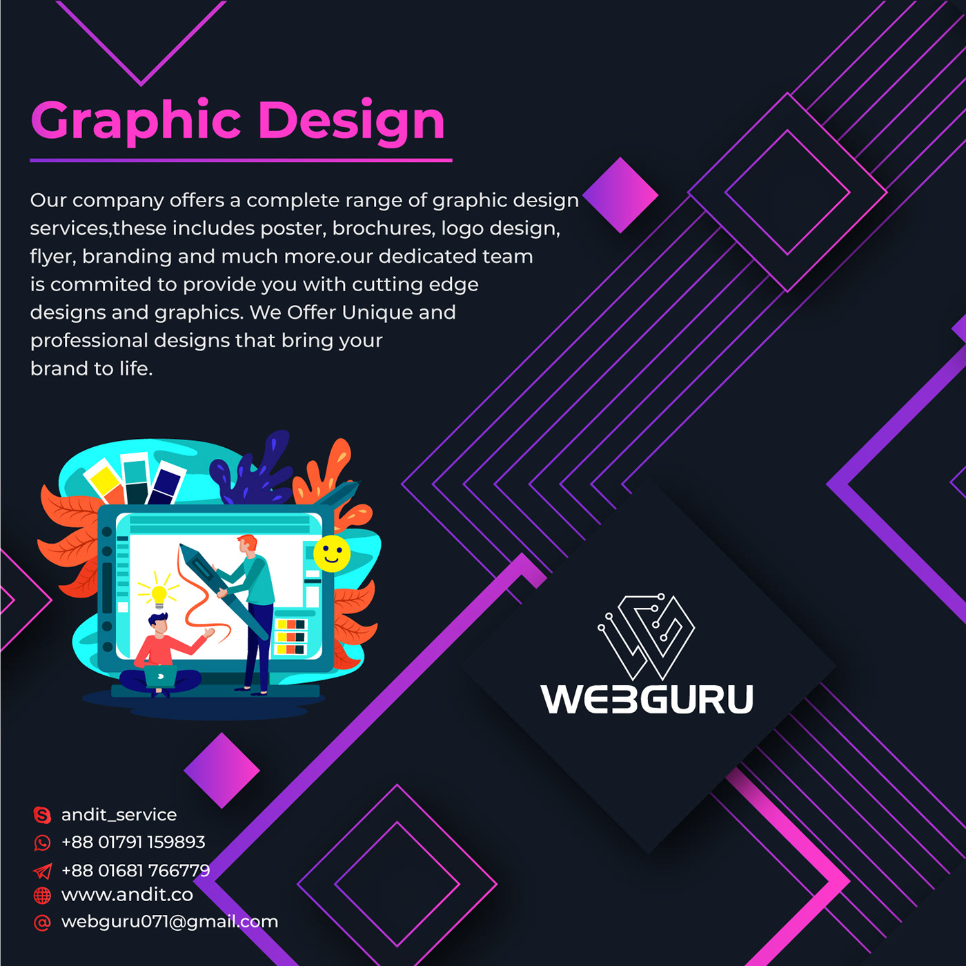 UI/UX branding  software print design  app development Shopify wordpress graphic design services