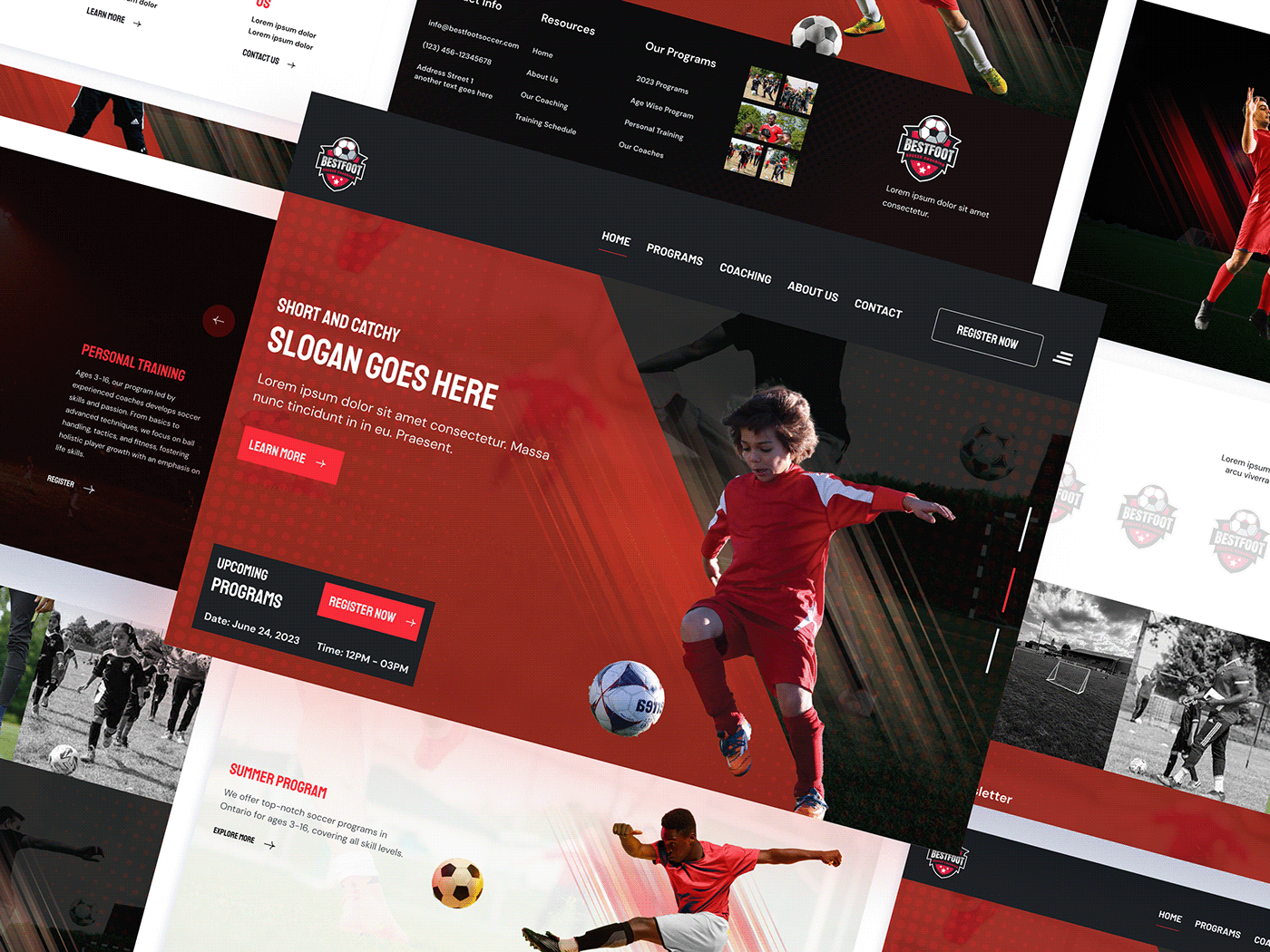ui design Sports Website design landing page home page design Figma Sport website Web Design 