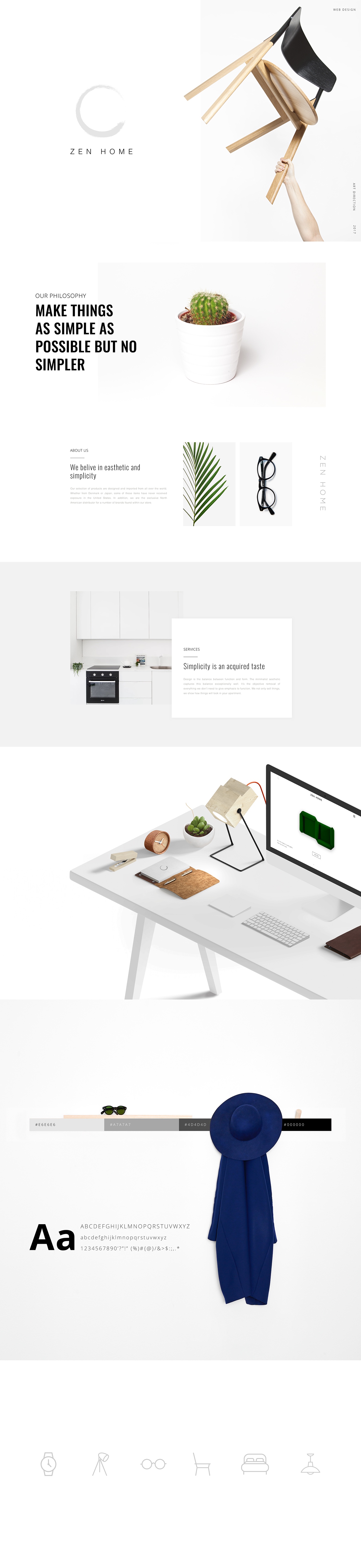 minimal Interior Webdesign furniture Responsive ux UI Interface Product Page home page