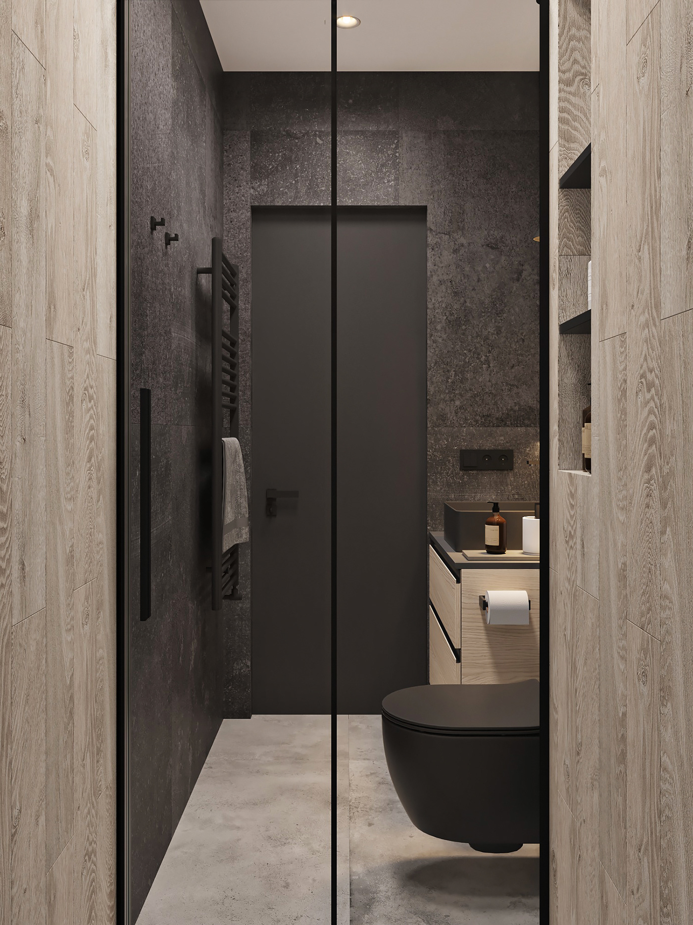 3D 3ds max bathroom bathroom design corona design interior design  modern Render visualization