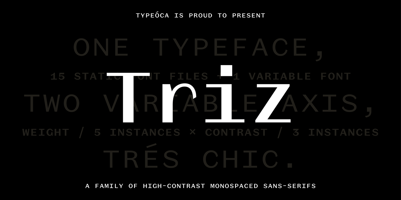 black and white font High Contrast Mono monospace sans serif type Typeface typographic typography  