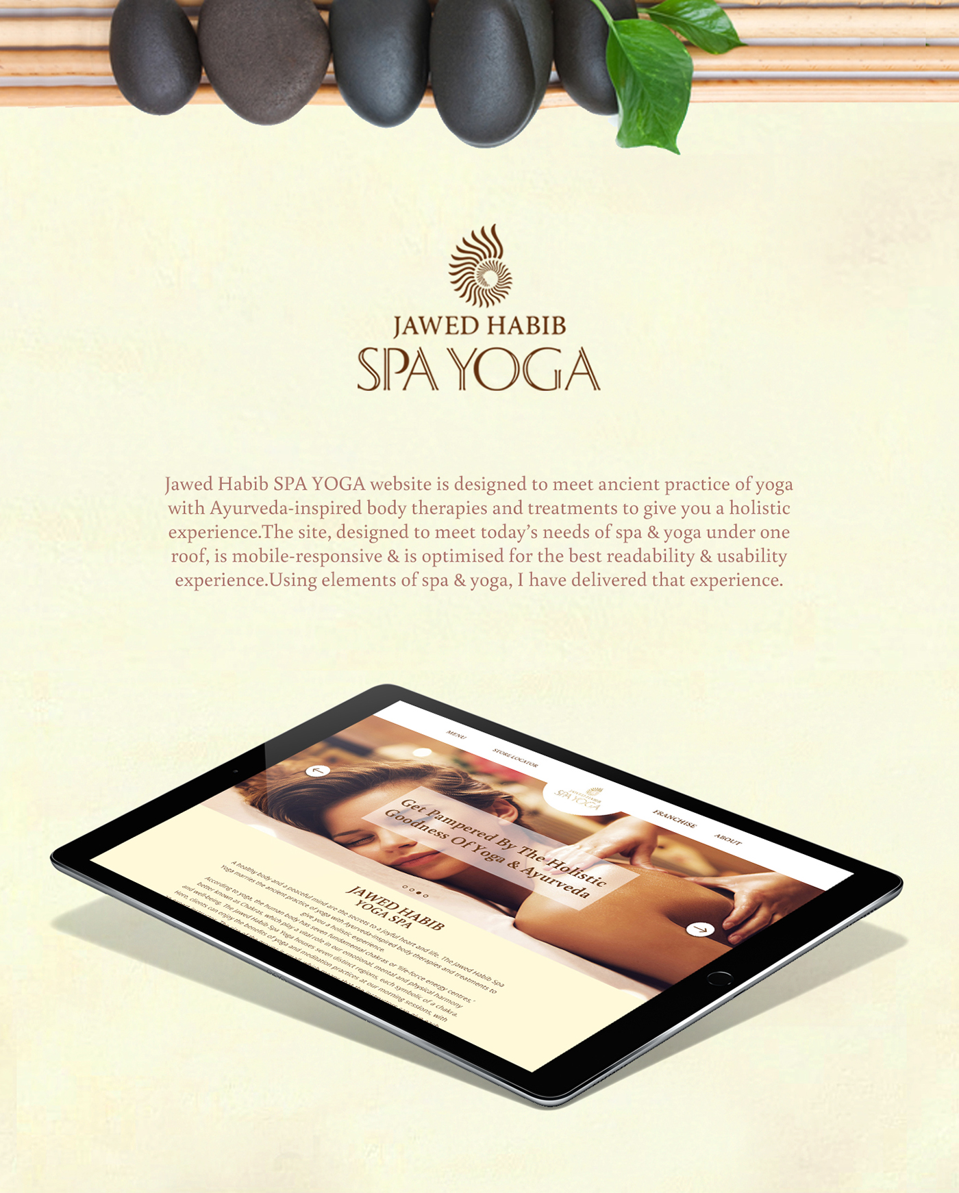 Spa Yoga Webdesign ui design Responsive Design mobile design Usability readability