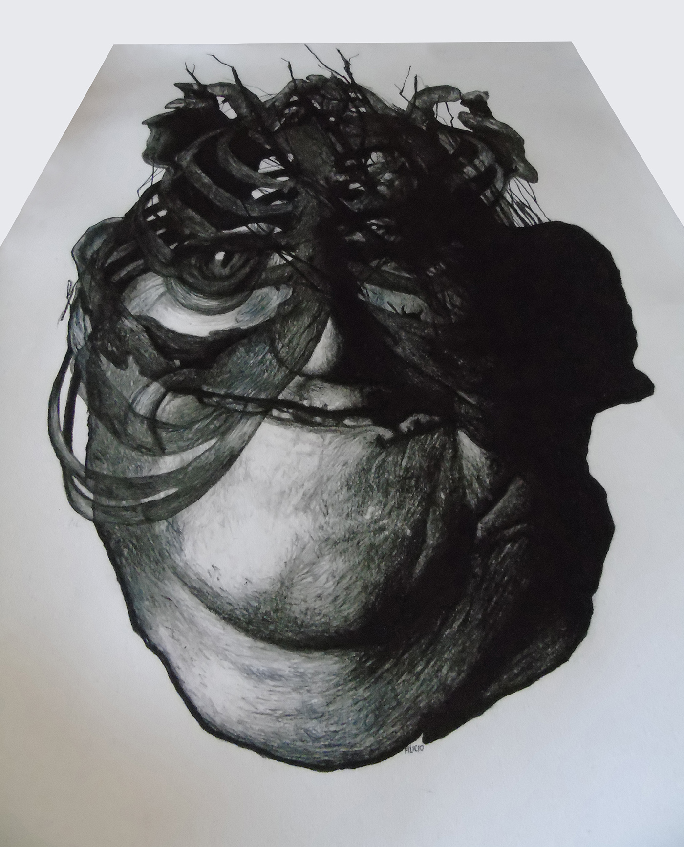 artwork Black&white cage charcoal Drawing  grafhite marco filicio marco filicio marinangeli obscure ribs