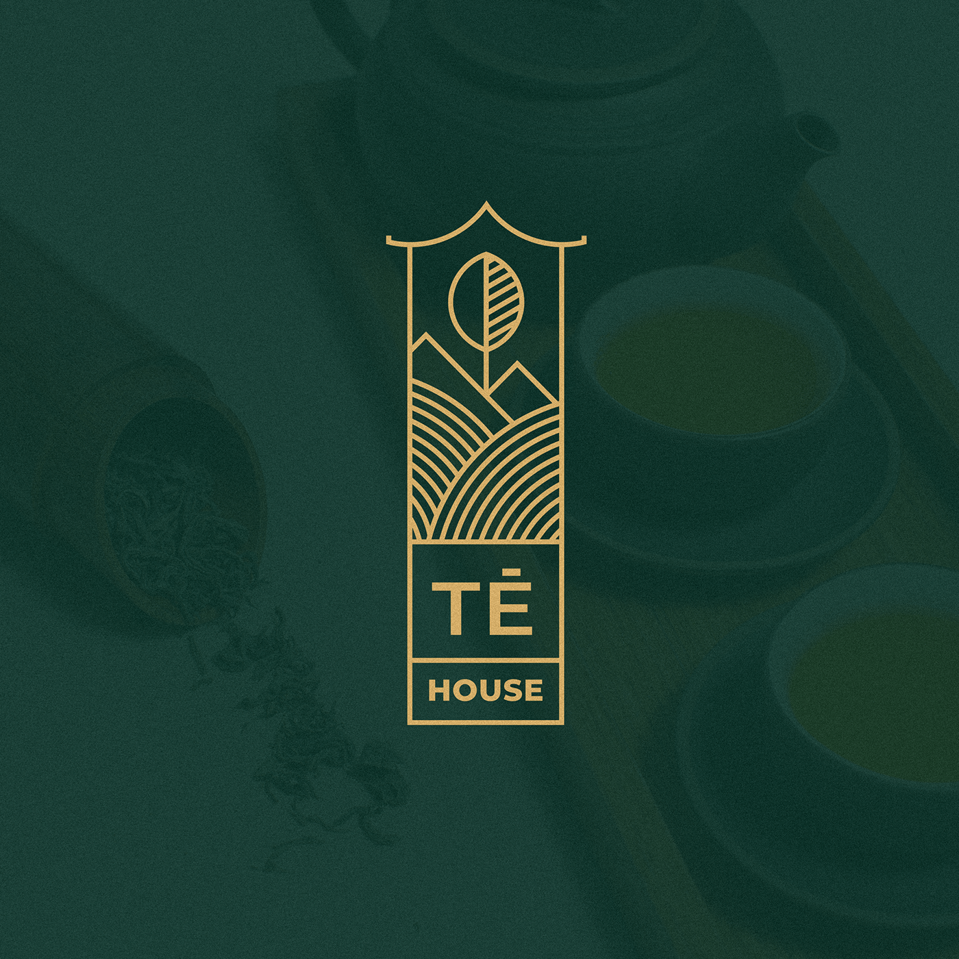 branding  emblem logo green branding Green logo tea brand visual identity tea branding tea leaf logo tea logo Tea shop