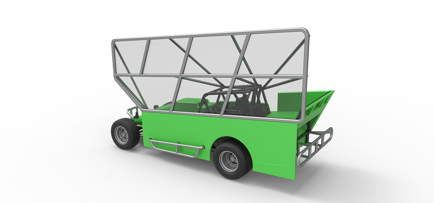race car outlaw v8 toy 3D printable dirt modified dirt modified stock car norteast dirt modified winged race car
