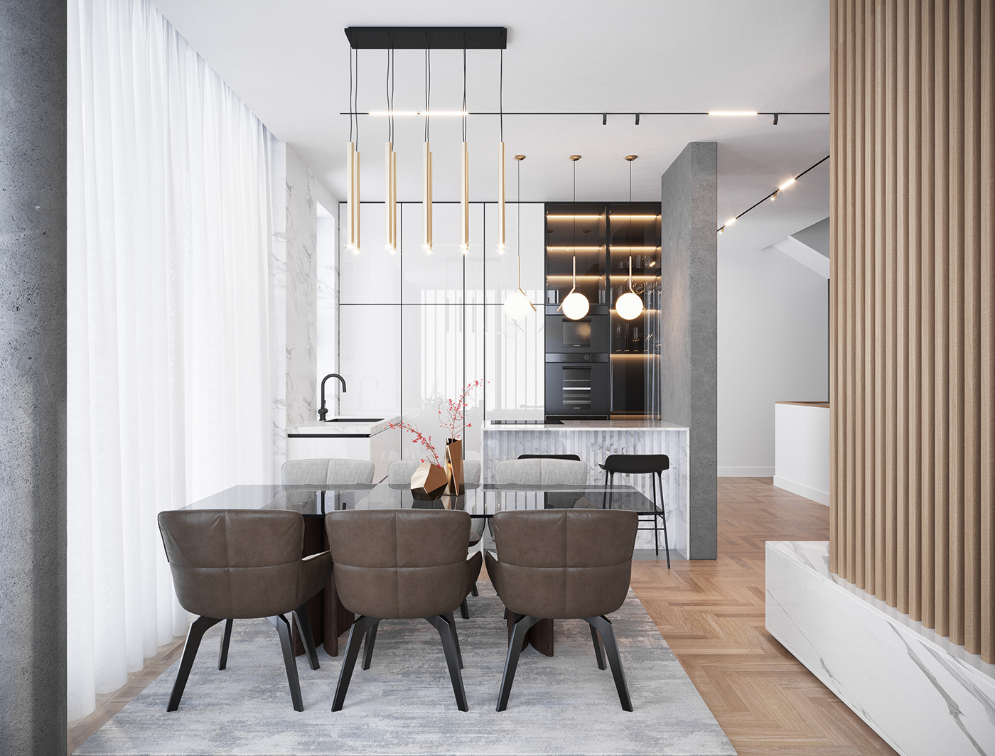3D 3ds max architecture archviz corona house interior design  modern Render visualization
