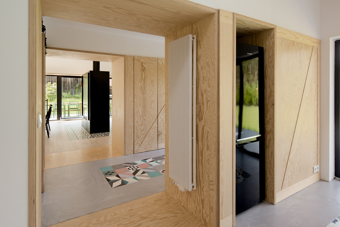 forest house Interior living modelina architekci poland wood