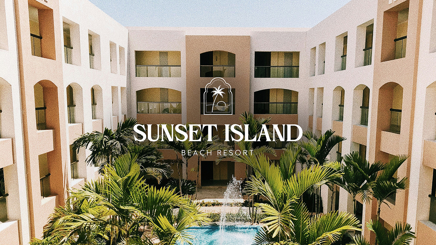 Beach resort hotel brand identity Logo Design Hospitality visual identity Branding design luxury brand Logotype restaurant