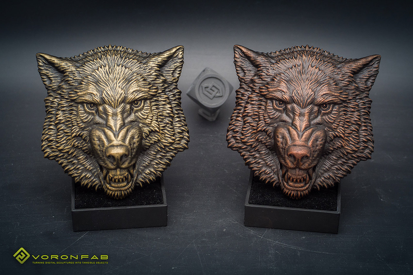 wolf growling Aggressive animal head magnet souvenir sculpture resin casting dog