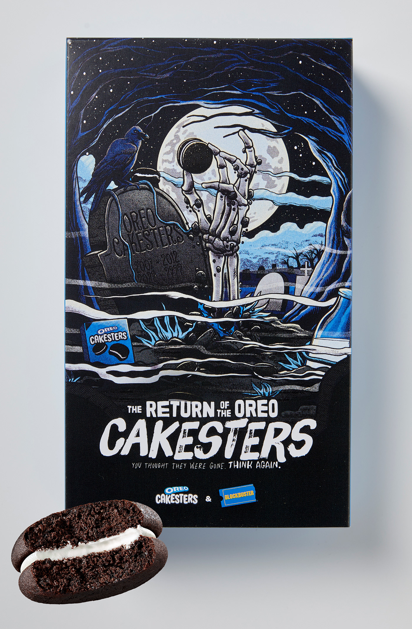 Advertising  blockbuster cemetery comics cookies moon night oreo poster skull