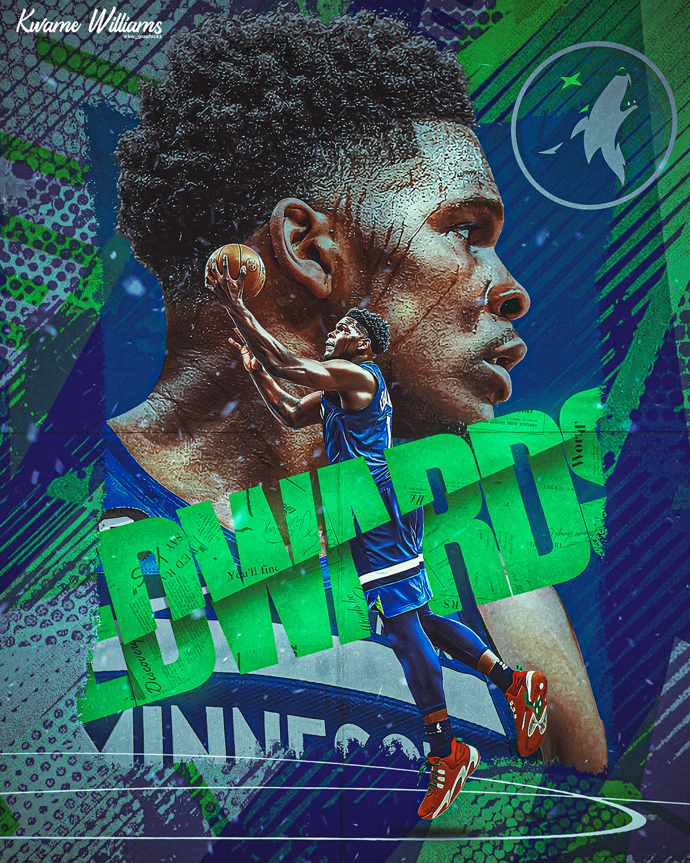 Justin Jefferson nfl NFL Art Sports Design art direction  graphic design  NBA Art SMSports social media sports basketball
