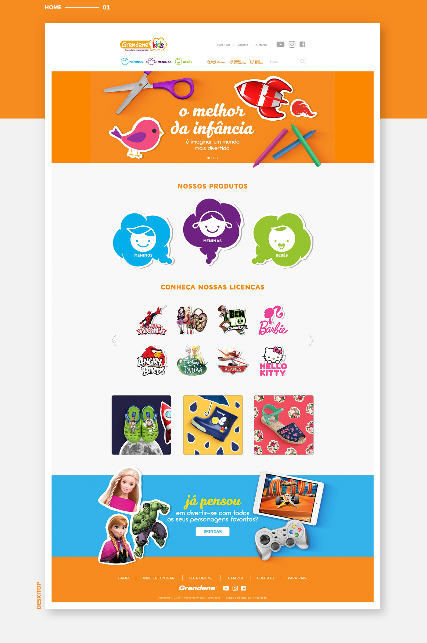 Website children kids shoes user interface user experience Web Design  art direction  site toys