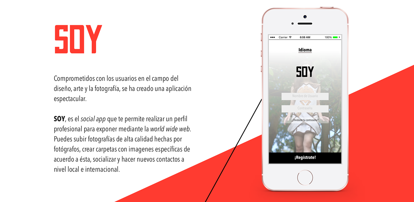 design UI ux prototype Social app