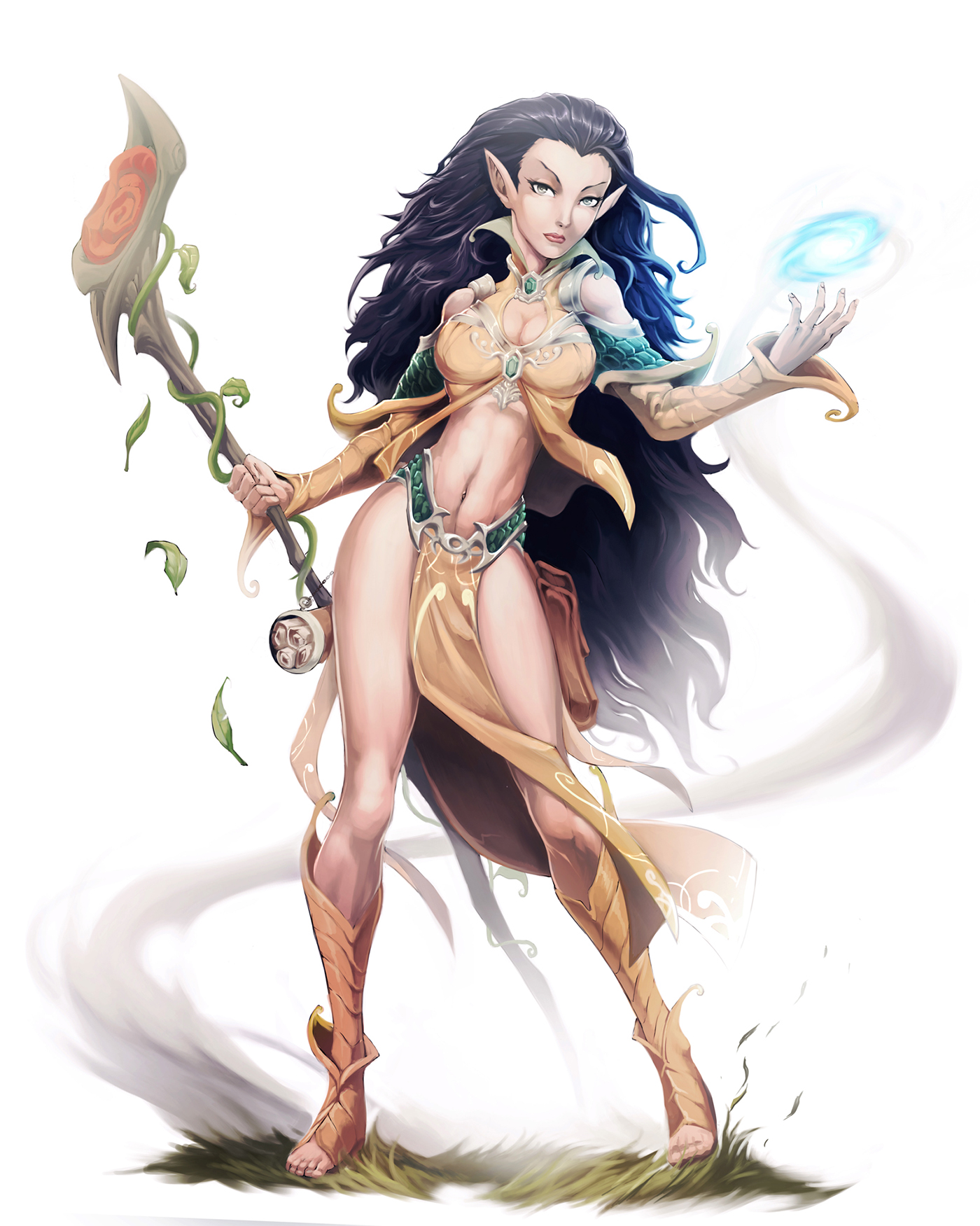 This is a fan art of Mialee the Elven wizard, from D&D, Wizard of t...