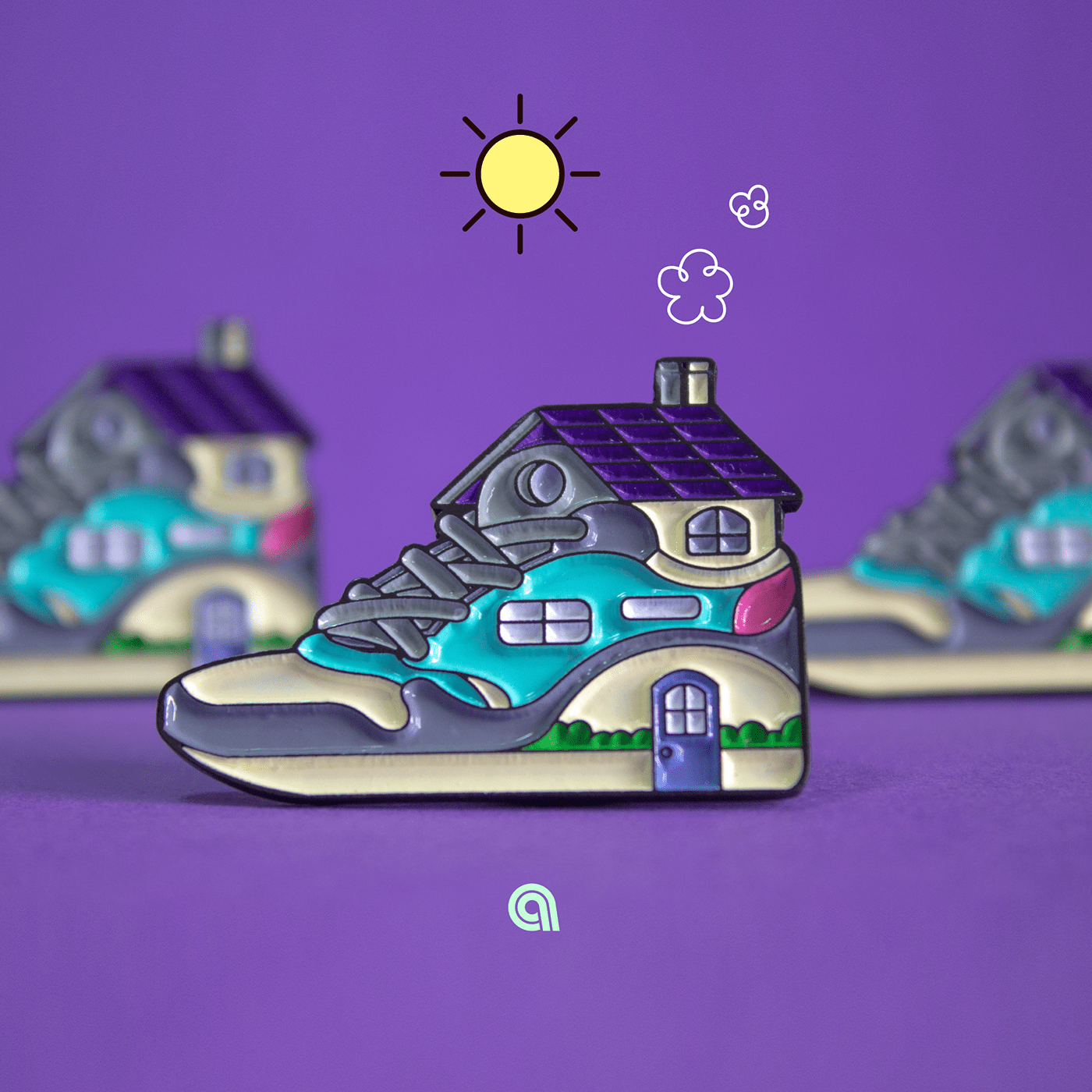 diseño Ecuador Enamel Pin graphic design  ilustradoresecuatorianos pins sneakers sneakershead stayhome zapatos