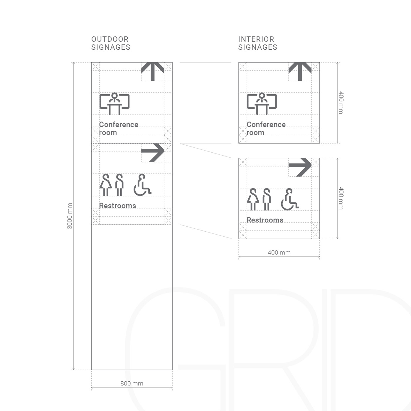 Icon icons Interior line lines Outdoor Signage signage design wayfinding wayfinding system
