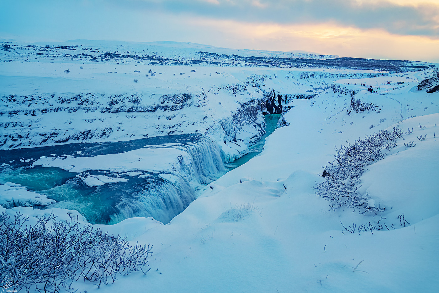 Gullfoss waterfall winter iceland Arctic snow Landscape Nature Photography  photographer 2024winter2024
