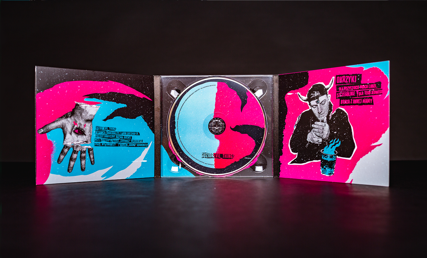 cd cover ILLUSTRATION  Guzior evil digipack rap hip hop Packaging collage