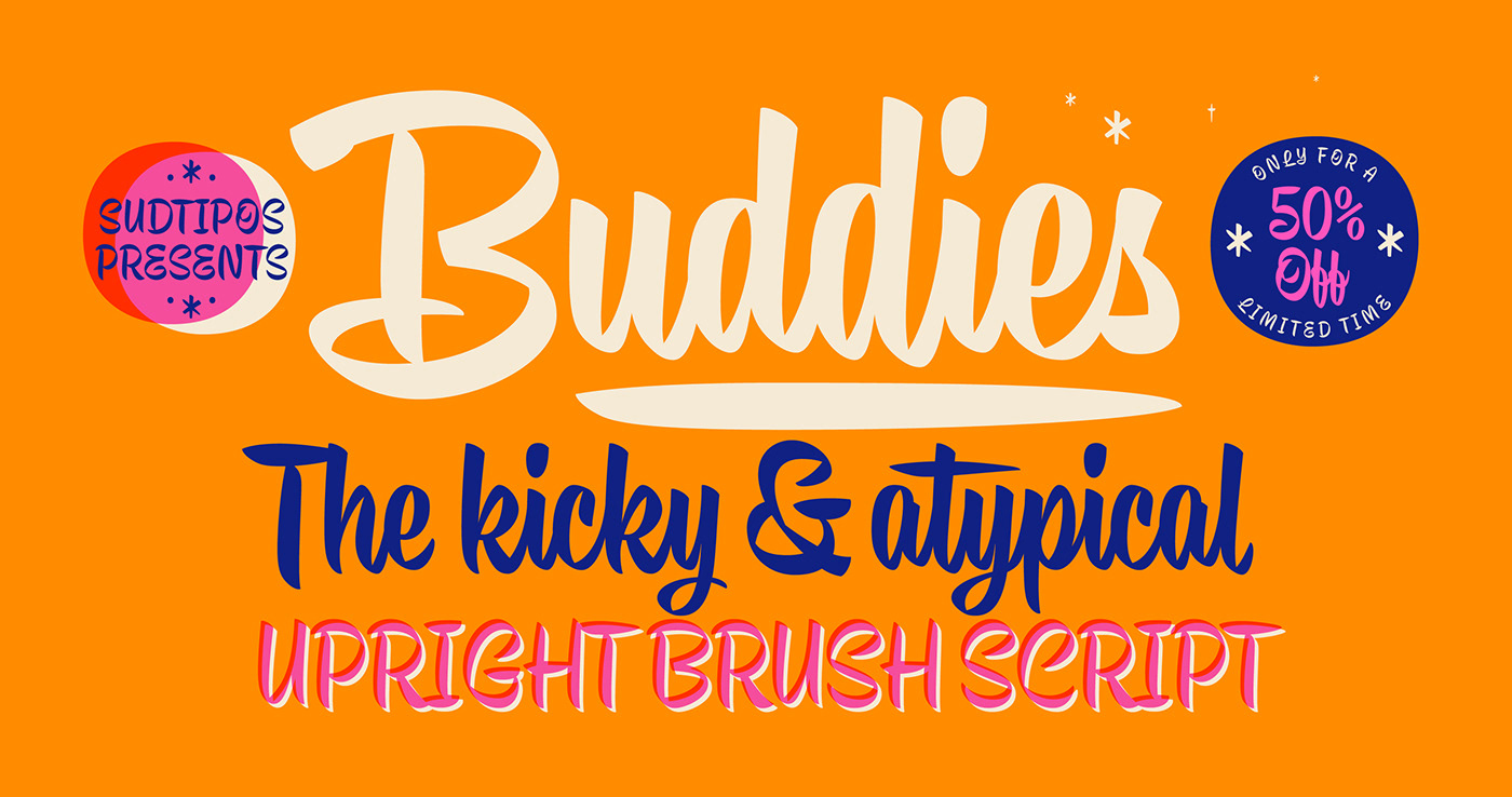 buddies type design font brush lettering lettering brush script yaniguille