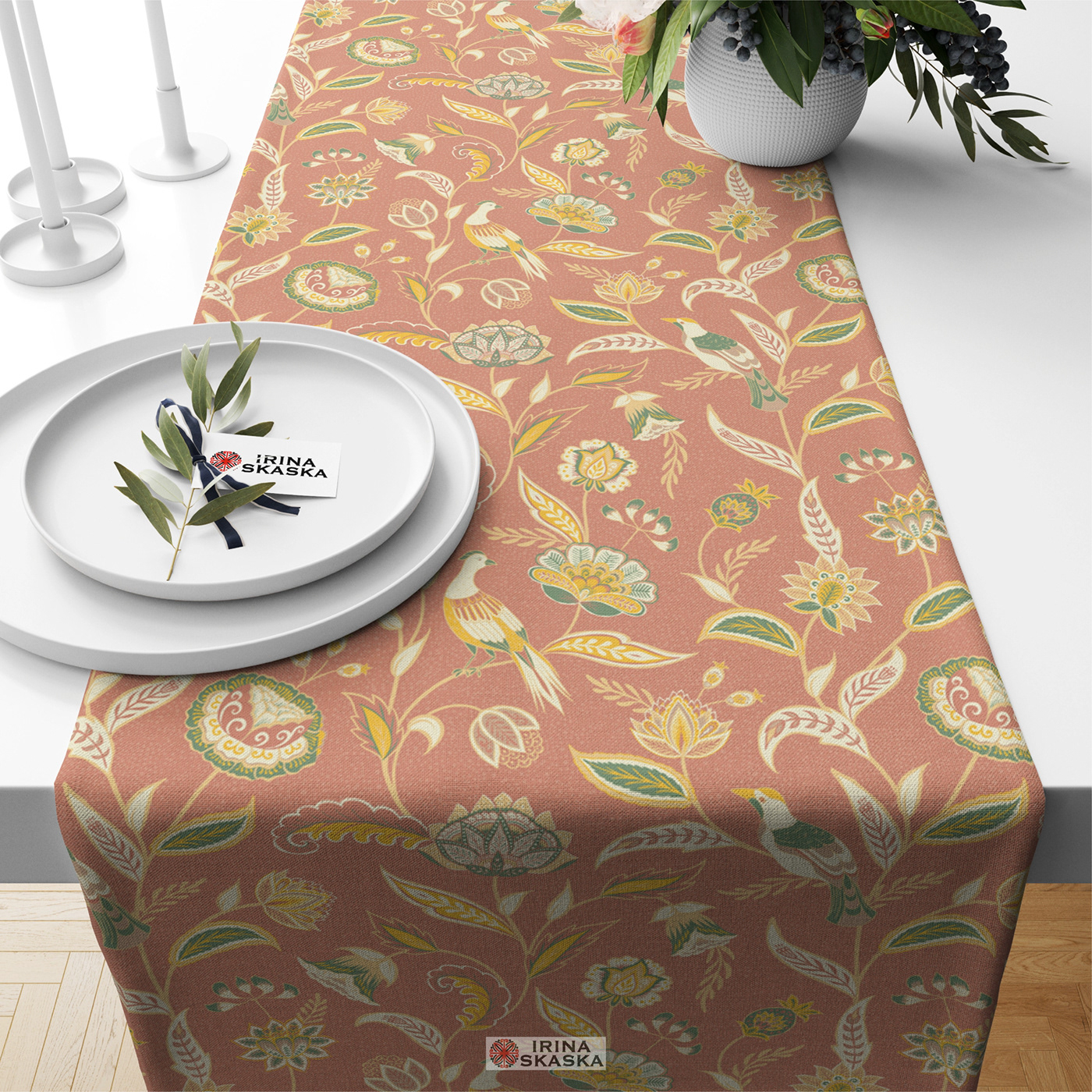 Digital Art  floral motifs Jacobean Embroidery seamless pattern summer T-Shirt Design textile vector vintage wallpaper