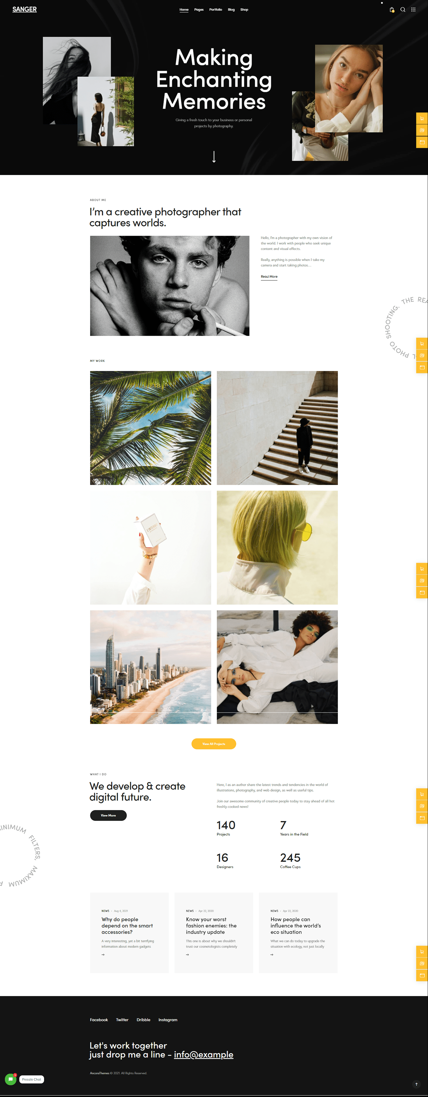 designer Portfolio Design portfolio website wordpress theme