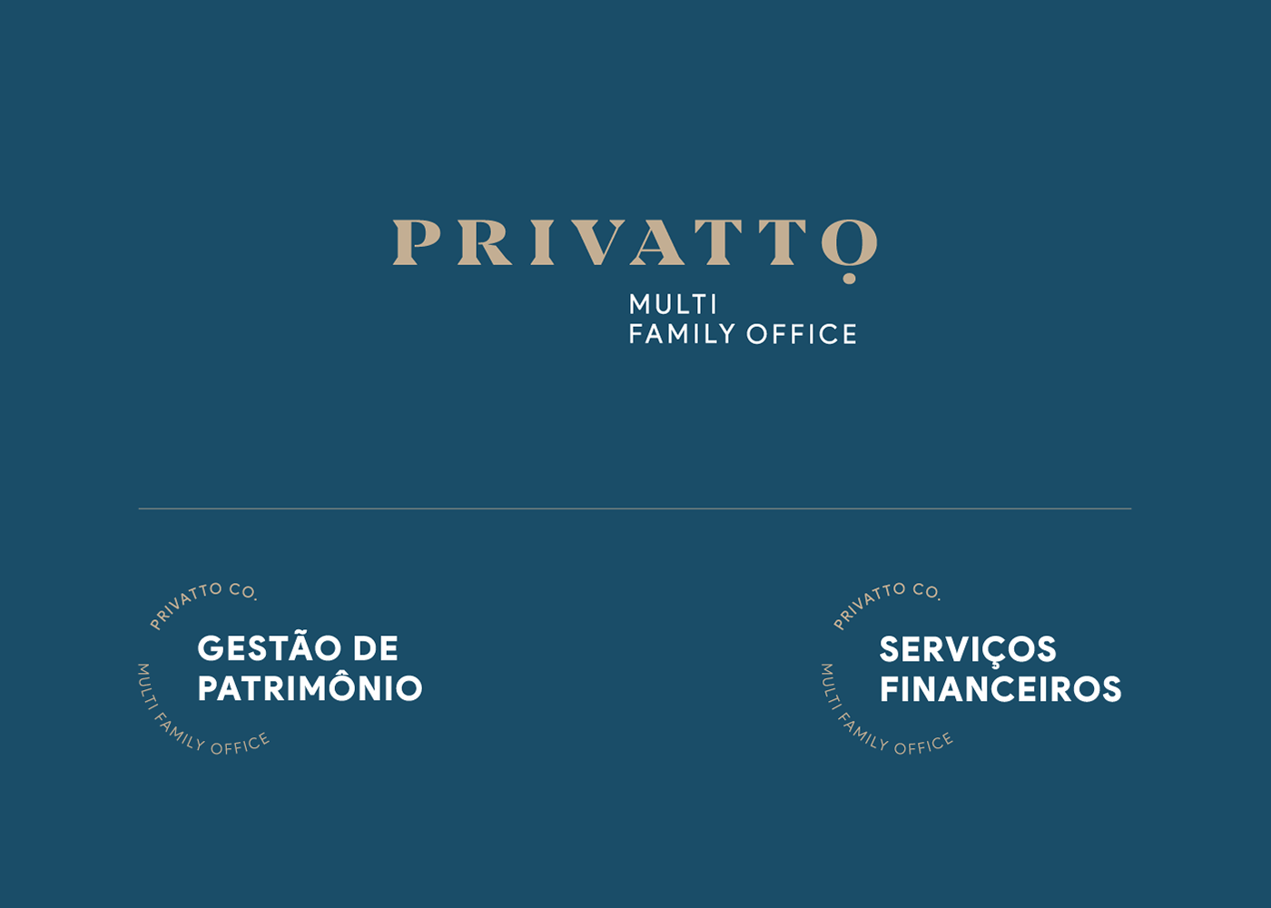 brand identity identity Investment Logo Design multi family office Privatto traditional typography   wealth wealth management