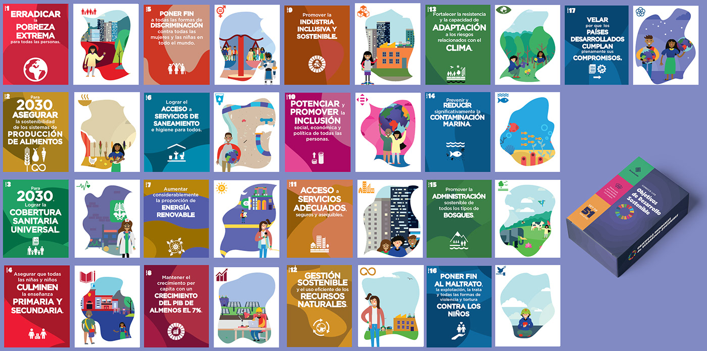 Flash Cards Pedagogy ods onu desarrollo sostenible